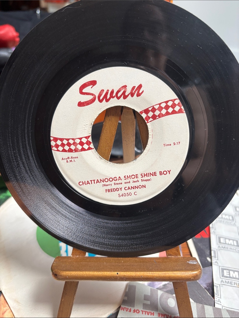 1960 7-inch 45 RPM vinyl single of "Chattanooga Shoe Shine Boy